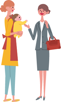 子連れ女性イメージ