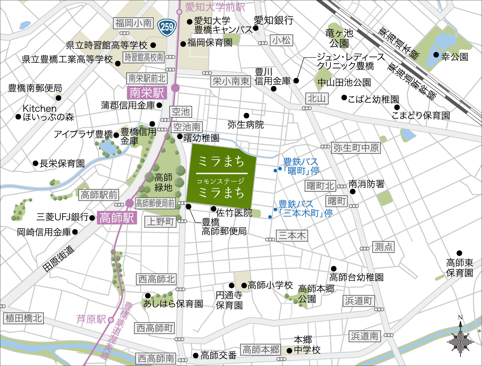 現地案内図 コモンステージミラまち 積水ハウス