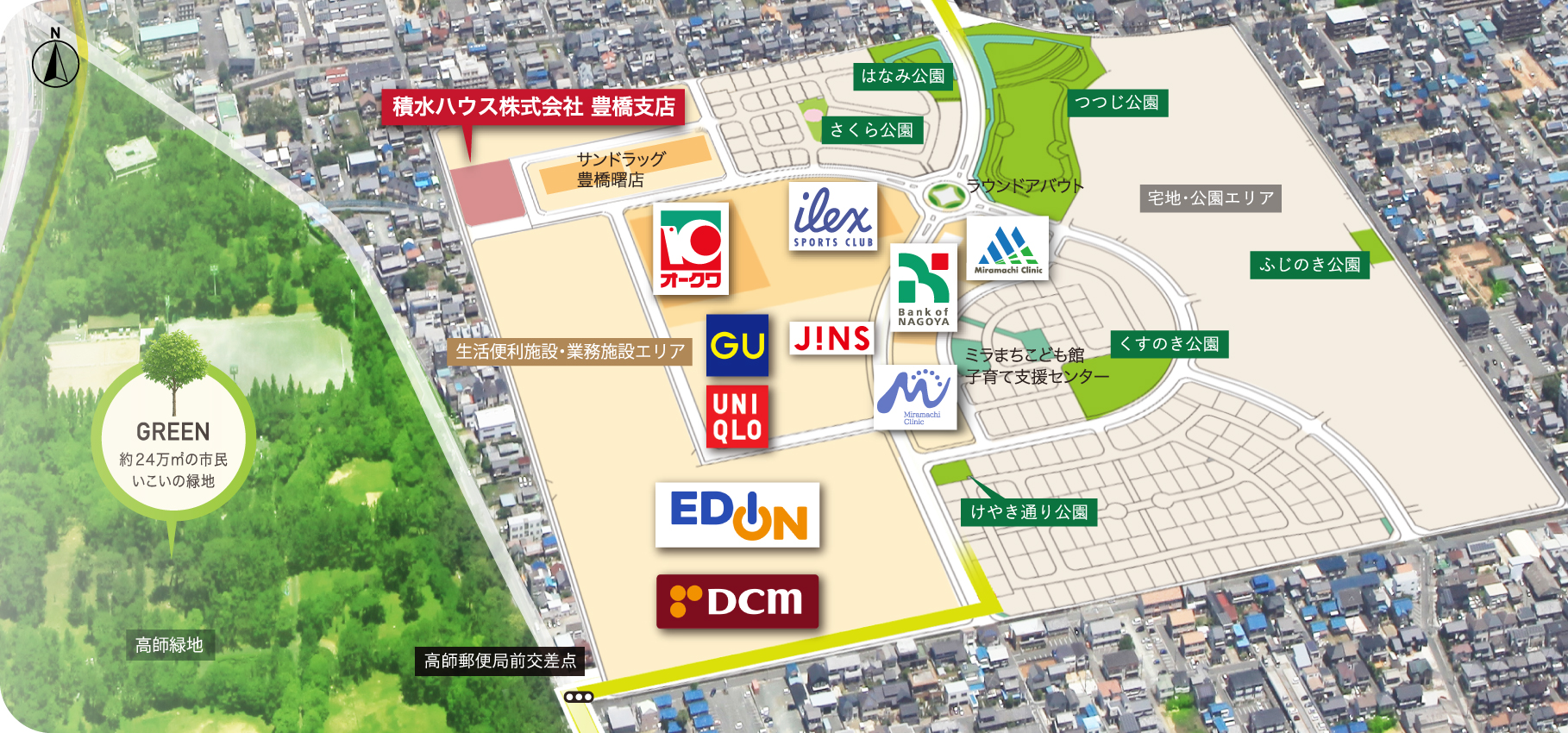 計画地周辺エリア概念イメージ図