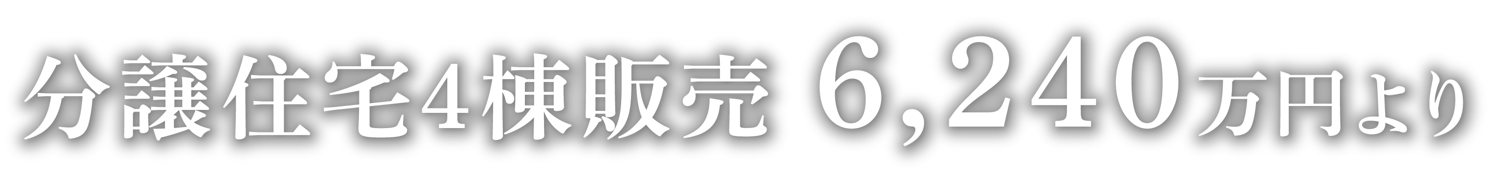 分譲住宅4棟販売6.240万円より
