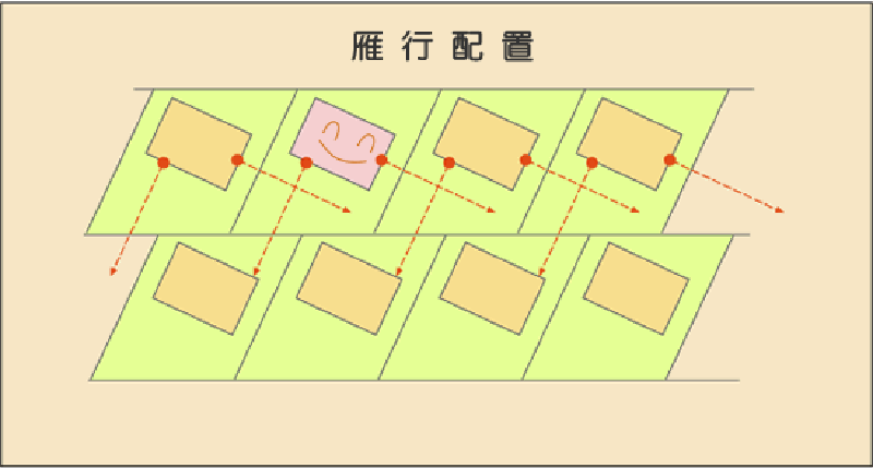 雁行配置