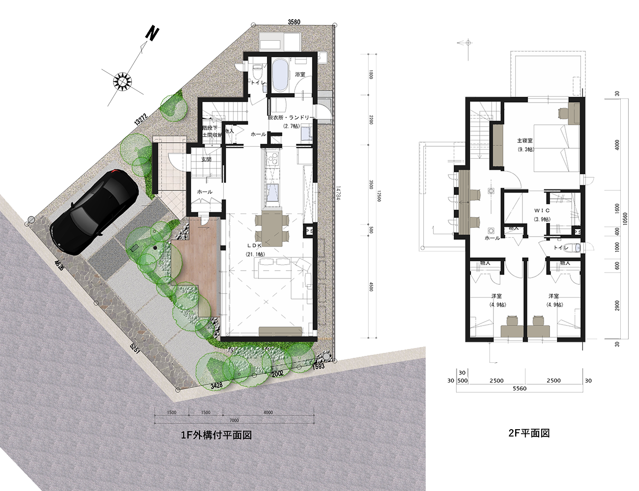 PLAN 8-20 3LDK+WIC 間取図