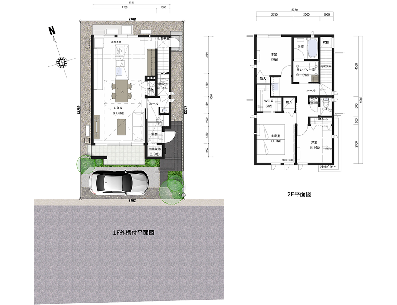 PLAN 8-21 3LDK+WIC 間取図