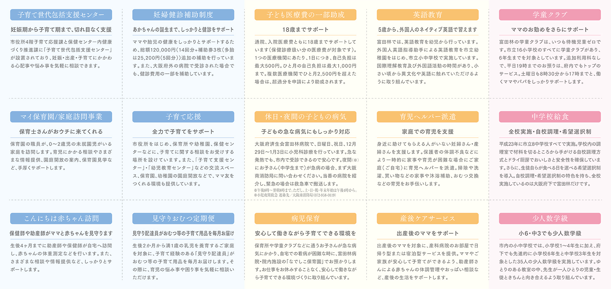 支援一覧表
