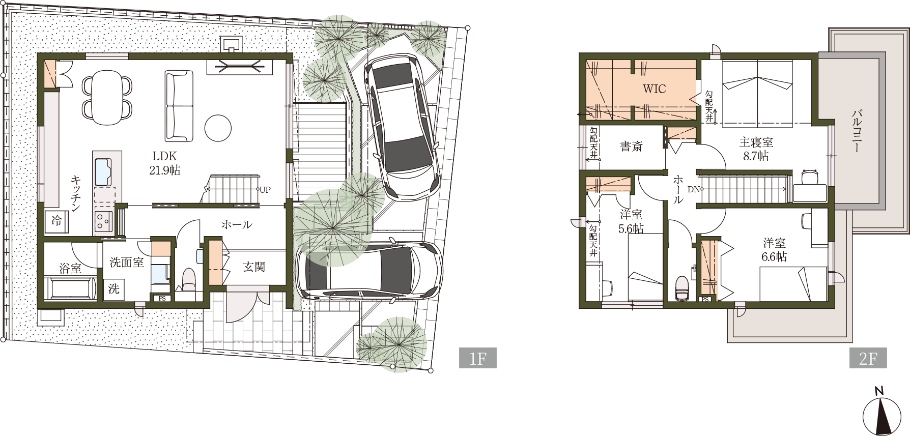 H-2号地 間取り図