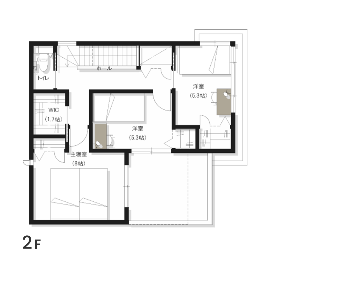 08号地の間取り図2F