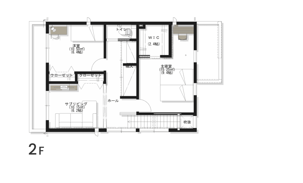 25号地の間取り図2F