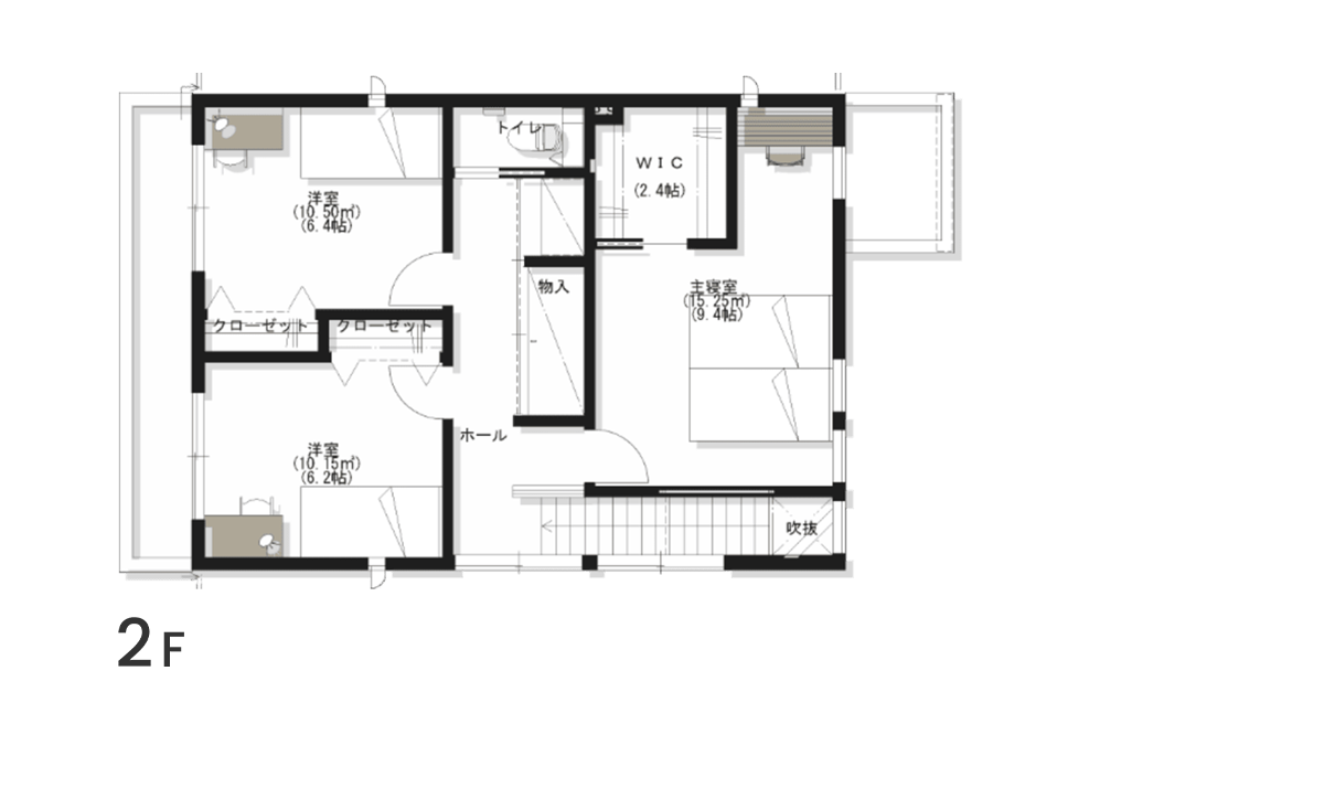 26号地の間取り図2F