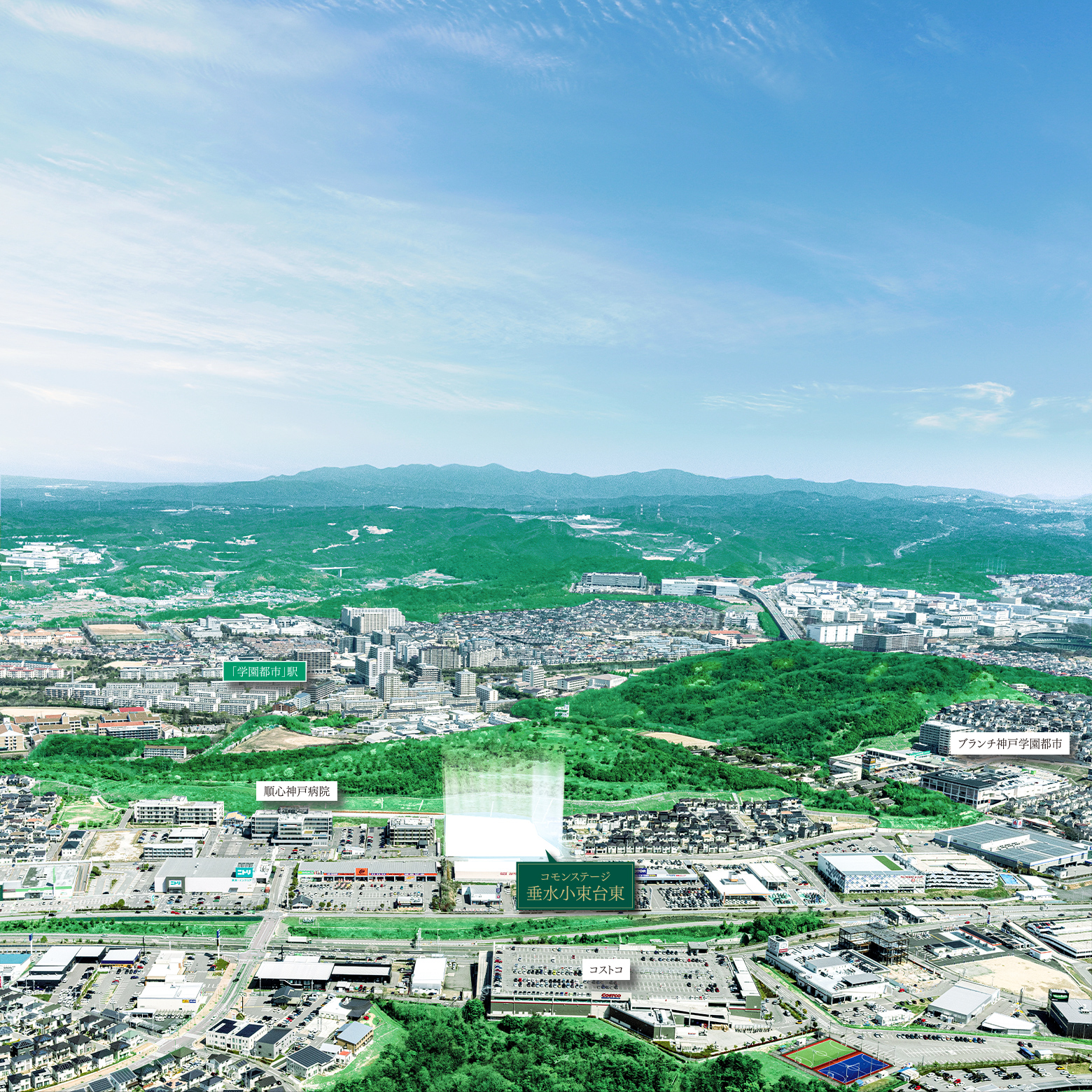 現地周辺航空写真