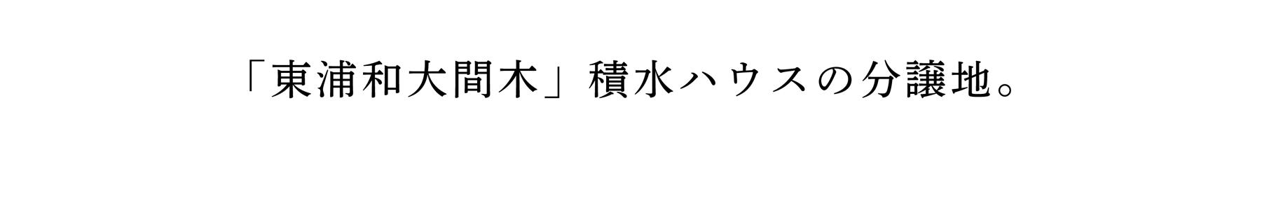 「東浦和大間木」分譲地特集