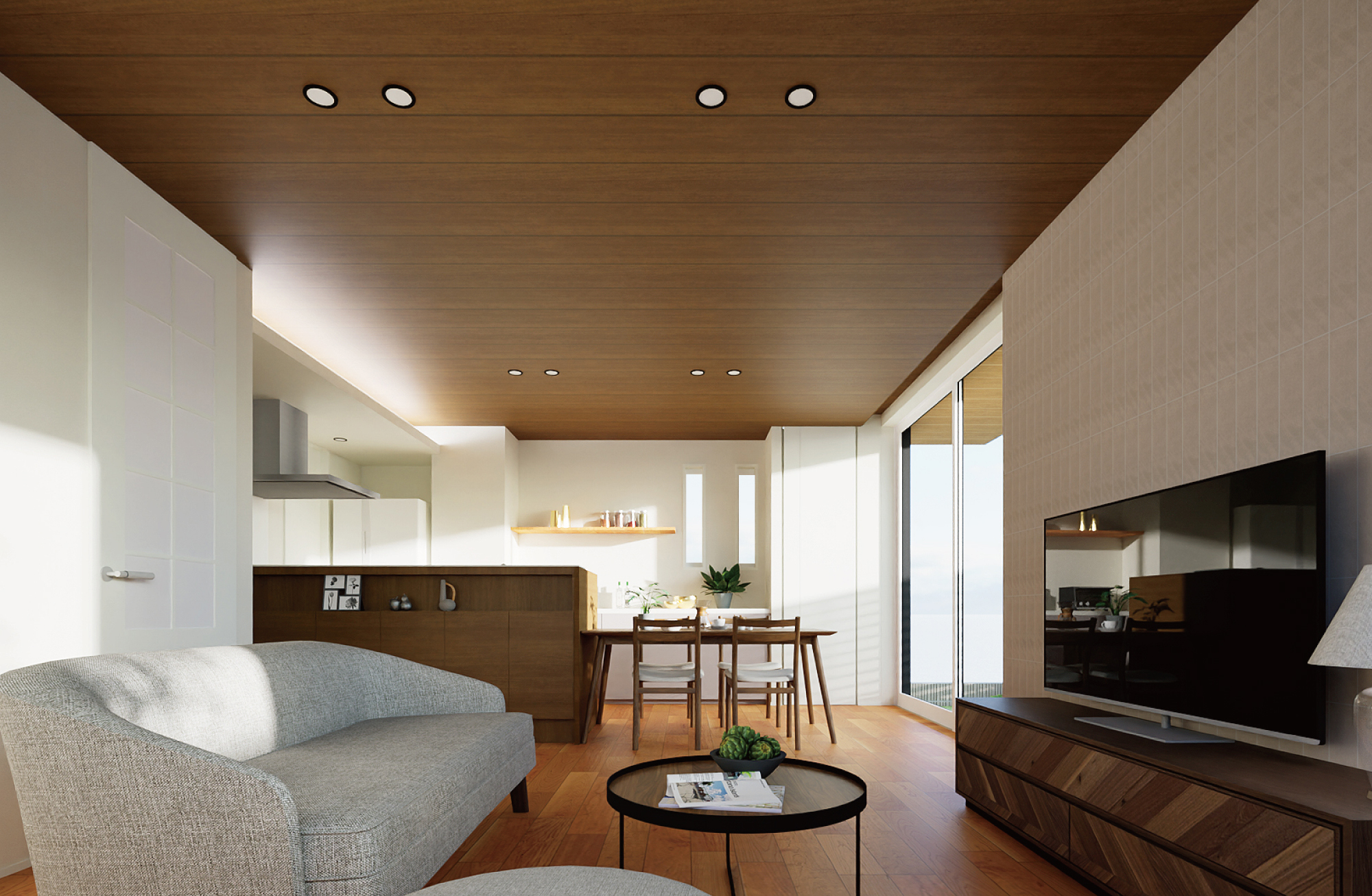 15号棟/完成予定内観パース（LDK）