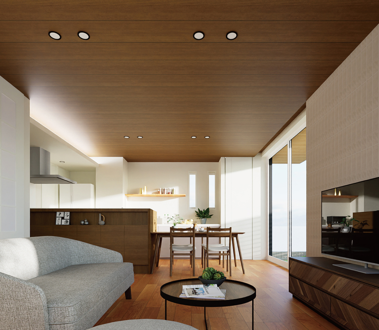 15号棟/完成予定内観パース（LDK）