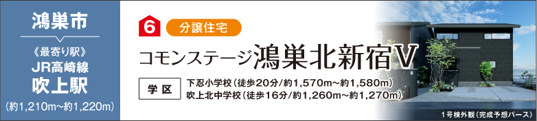 コモンステージ鴻巣北新宿Ⅴ（分譲住宅）