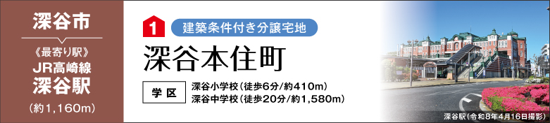 深谷本住町分譲地（販売代理）