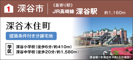 深谷本住町分譲地（販売代理）
