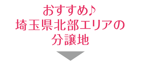 おすすめ♪埼玉県北部エリアの分譲地
