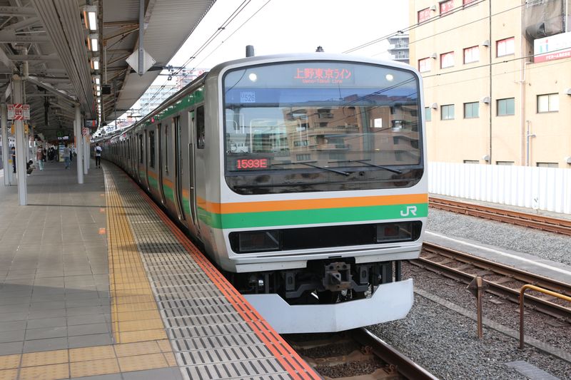 上野東京ラインの電車