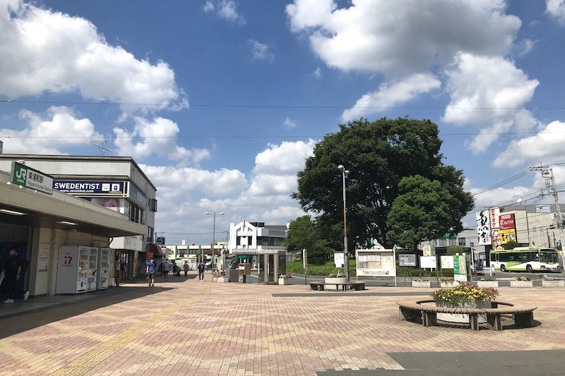 「東浦和」駅前のロータリー