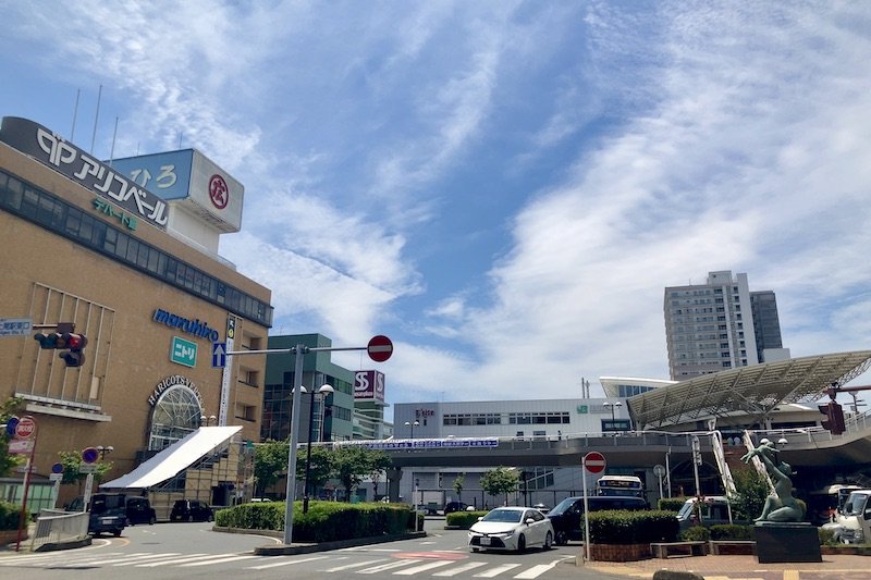 「上尾」駅北口の整備された街並み