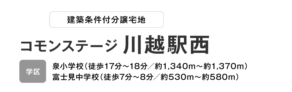 コモンステージ 川越駅西　分譲宅地