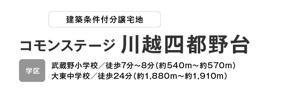 コモンステージ 川越四都野台　分譲宅地