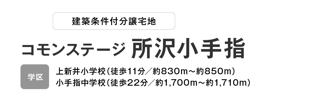 コモンステージ 所沢小手指 分譲宅地