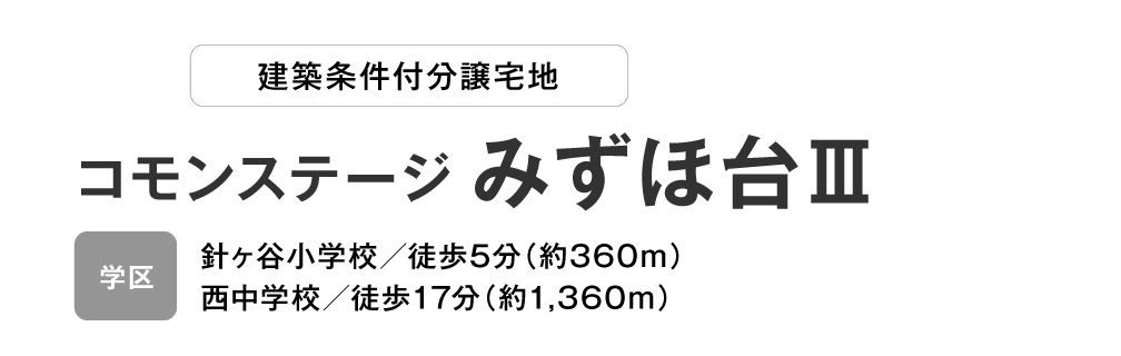 コモンステージみずほ台Ⅲ 分譲宅地