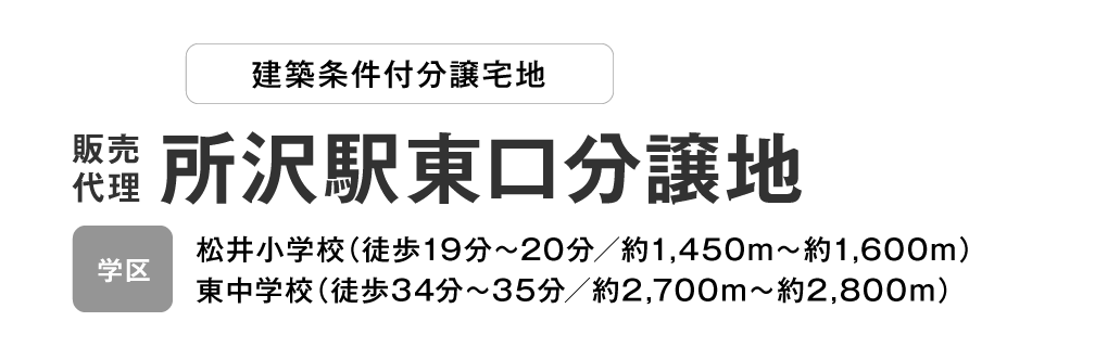所沢駅東口分譲地 分譲宅地
