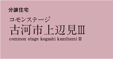 コモンステージ古河市上辺見3　分譲住宅