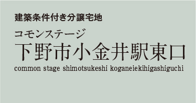 コモンステージ下野市小金井駅東口 分譲宅地