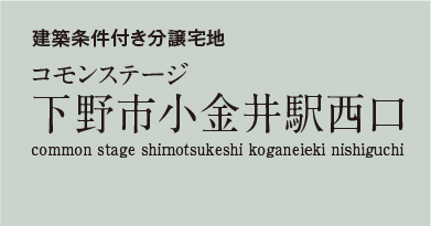 コモンステージ下野市小金井駅西口 分譲宅地