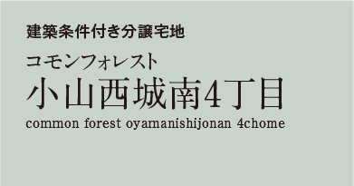 コモンフォレスト西城南4丁目　分譲宅地