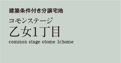 コモンステージ乙女1丁目　分譲宅地