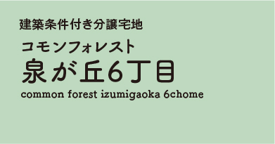 コモンフォレスト泉が丘6丁目 　分譲宅地