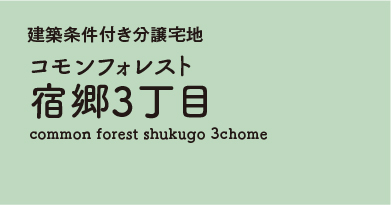 コモンフォレスト宿郷3丁目 分譲宅地