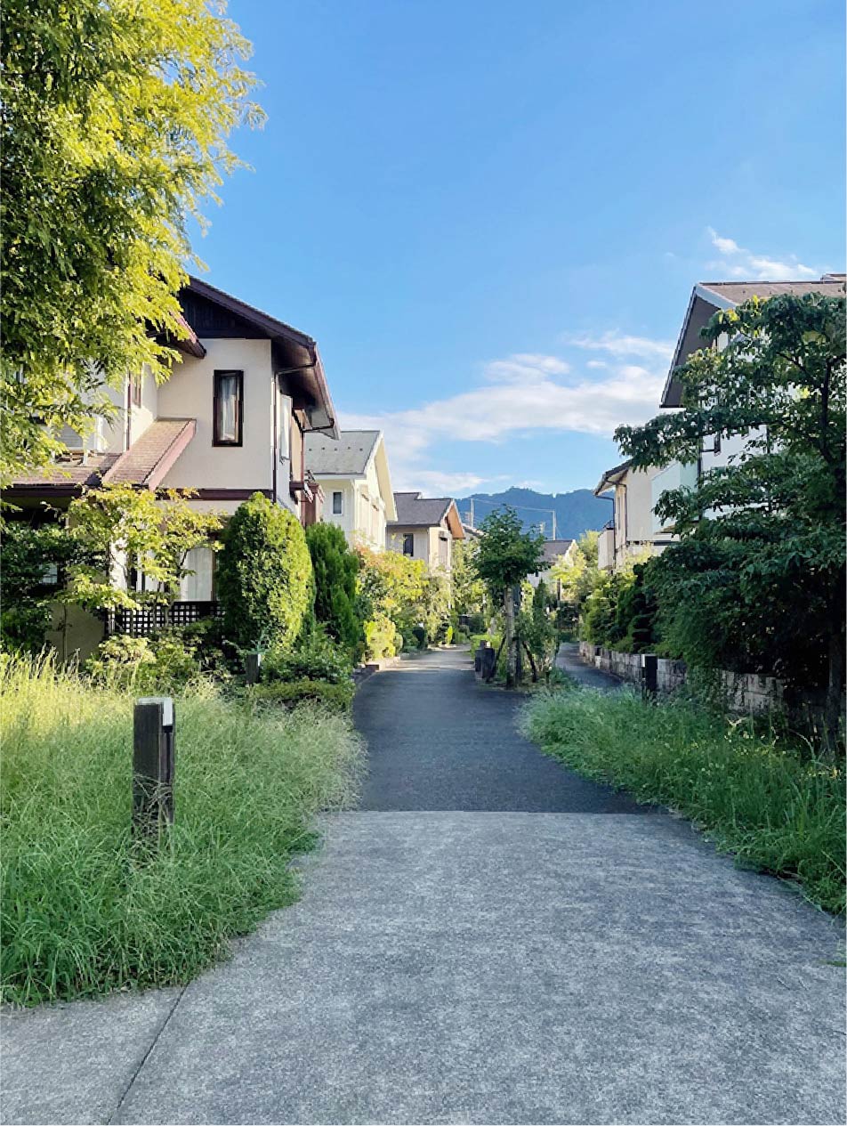 緑道のまちなみ