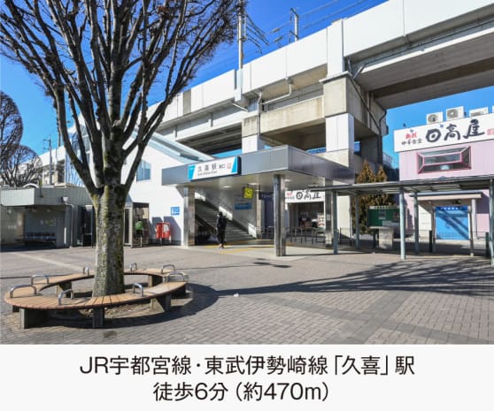 JR宇都宮線・東武伊勢崎線「久喜」駅