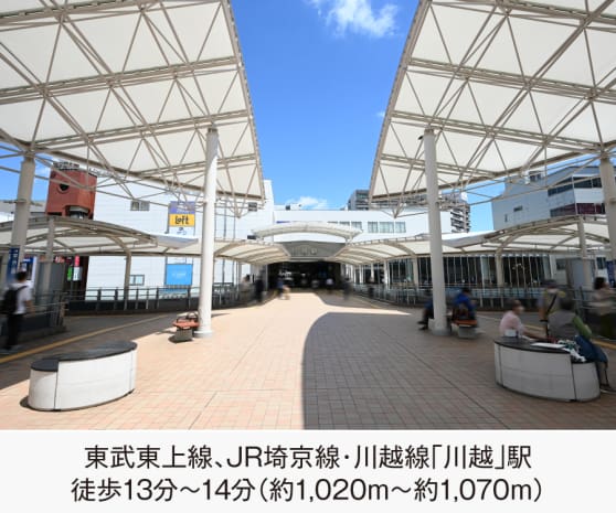 東武東上線、JR埼京線・川越線「川越」駅