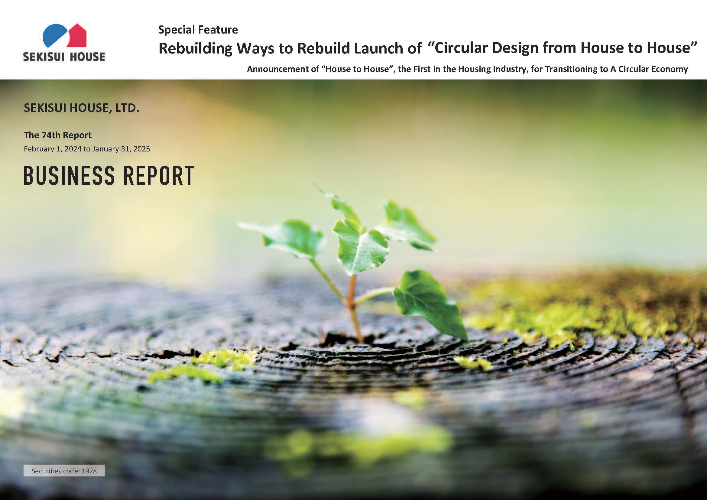 BUSINESS REPORT(The 74th Report) BUSINESS REPORT(The 74th Report)