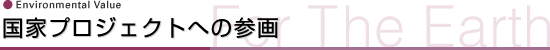 国家プロジェクトへの参画