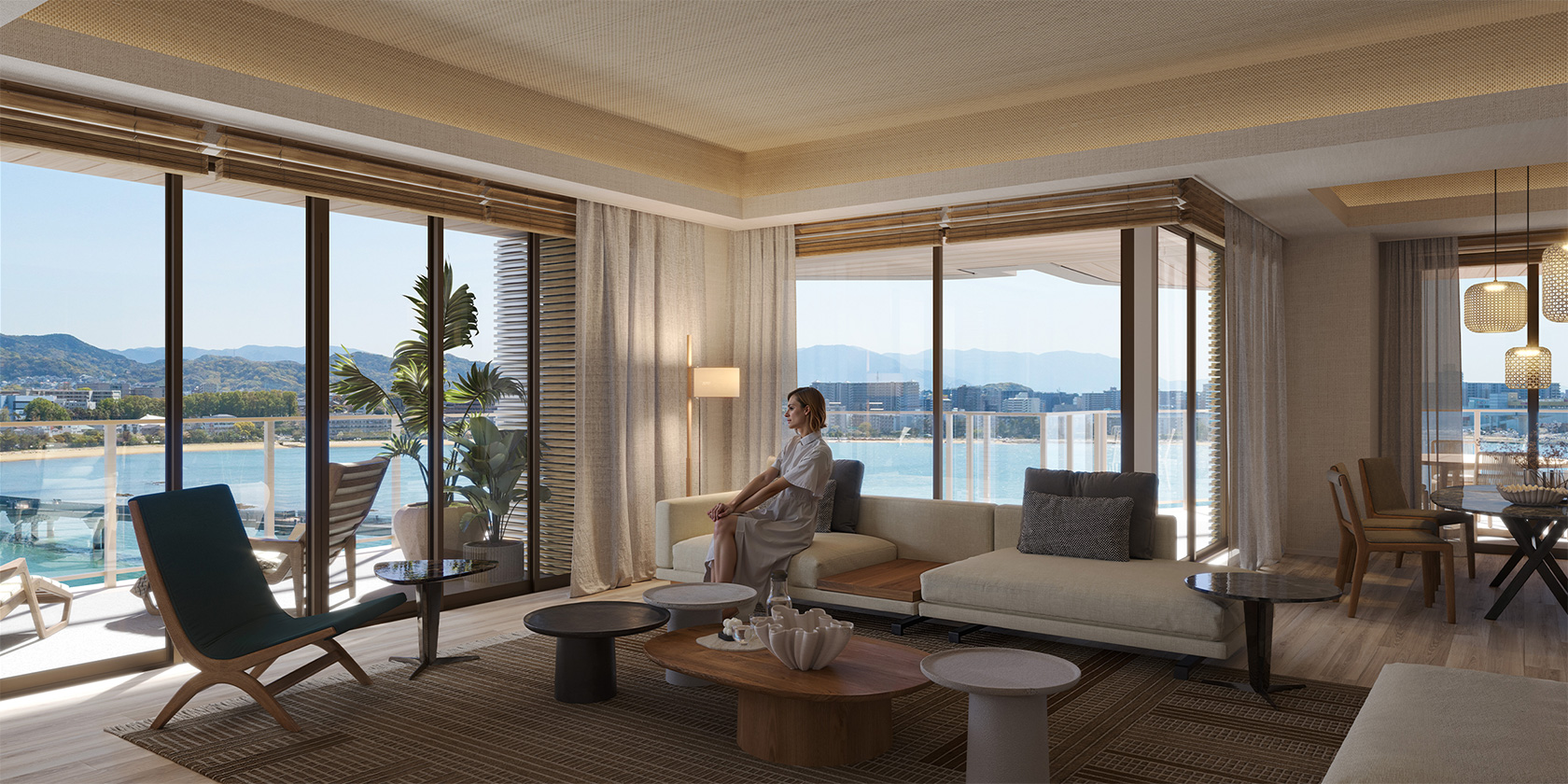 Hタイプ リビングダイニング完成予想CG（Bright Modern） 画像