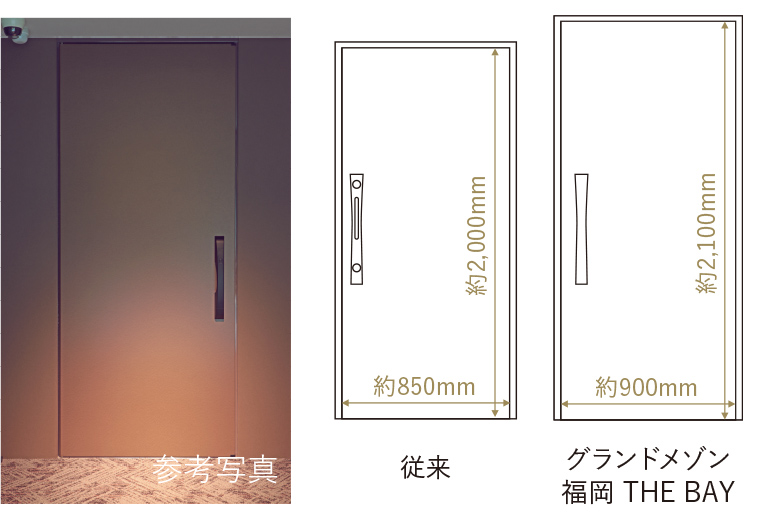 ゆとり開口幅の積水ハウスオリジナル玄関ドア 画像