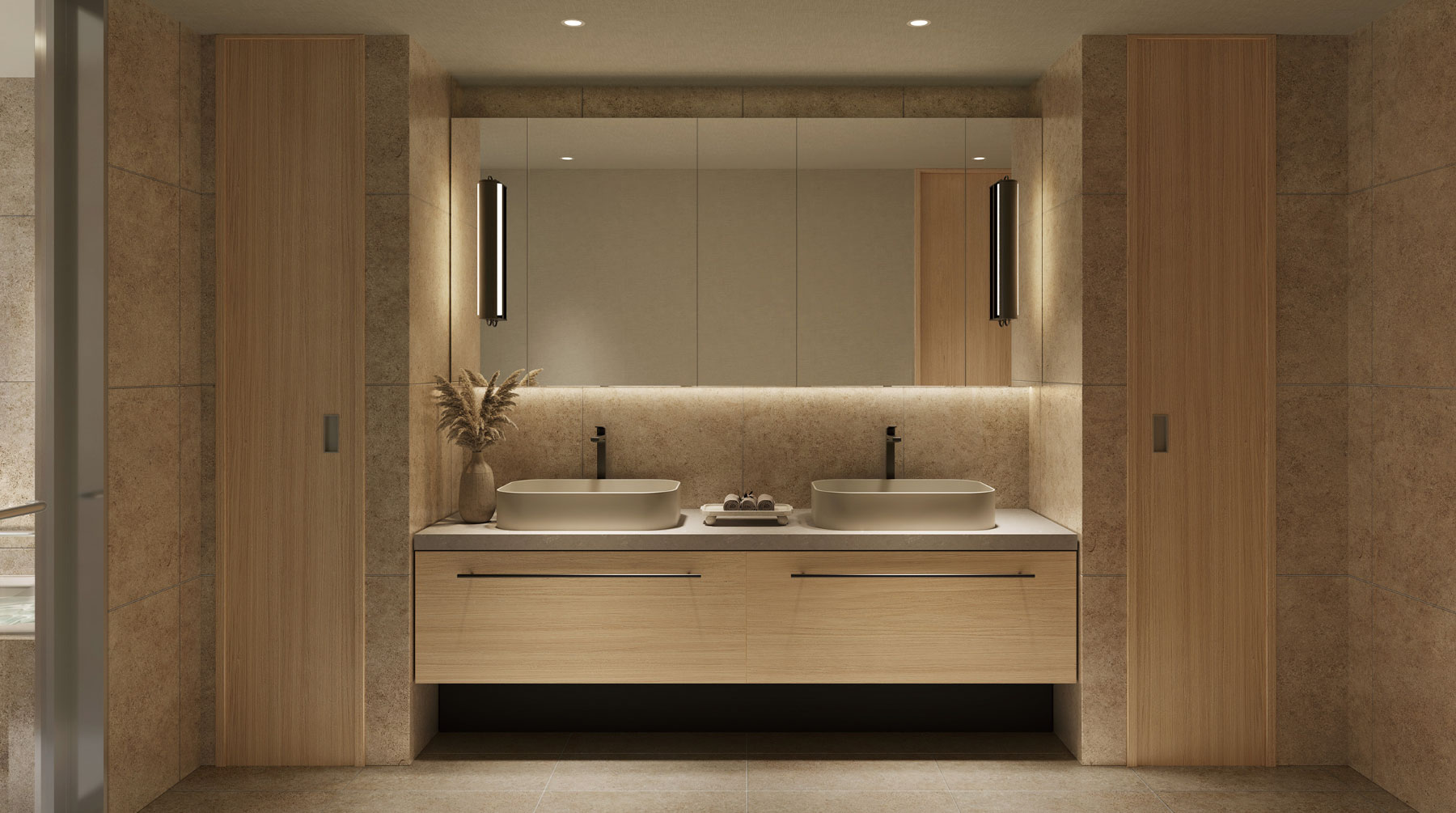 洗面室（1） 洗面化粧台完成予想CG（Light Contemporary） 画像