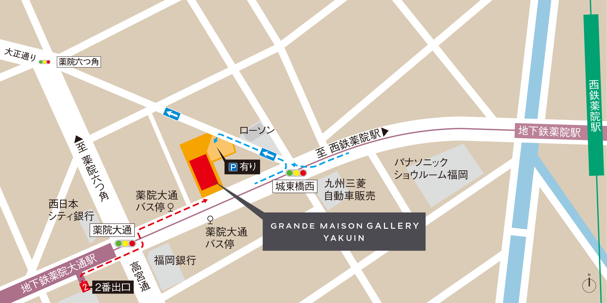 GRANDE MAISON GALLERY YAKUIN案内マップ