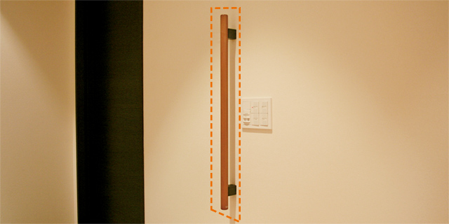 玄関の手摺下地画像