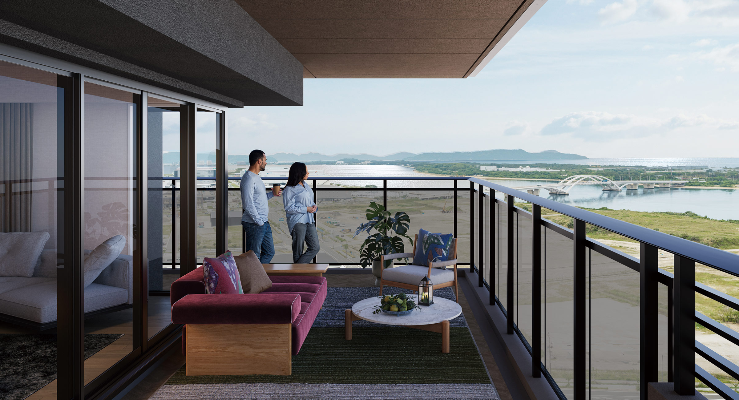 Kタイプ16階ガーデンバルコニー完成予想CG 画像