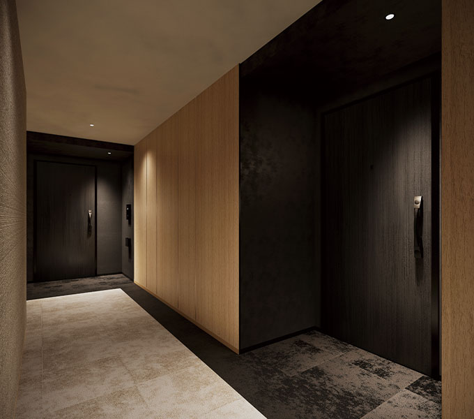 2〜9階 内廊下完成予想CG