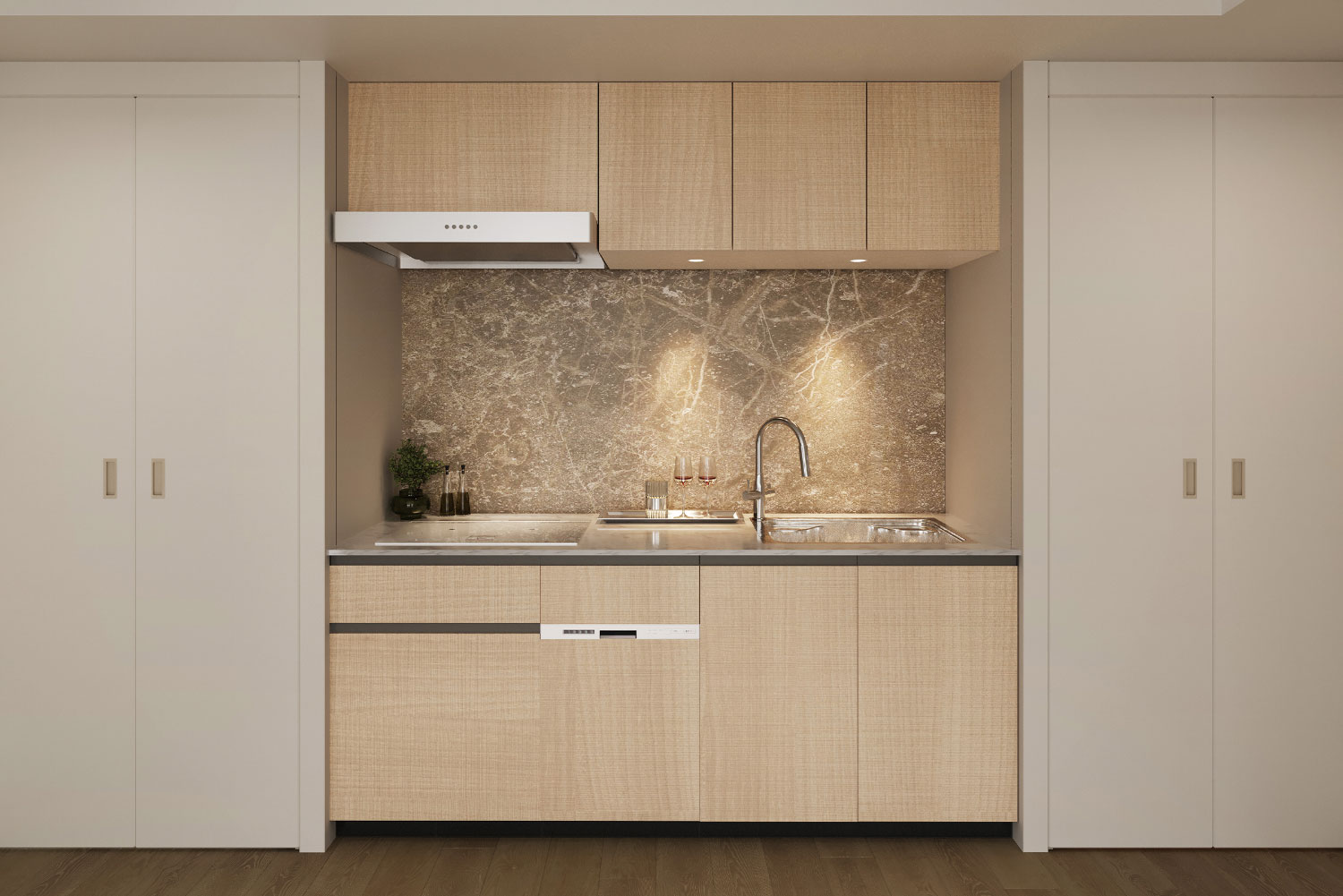 Hタイプ キッチン完成予想CG（Summer Foliage） 画像