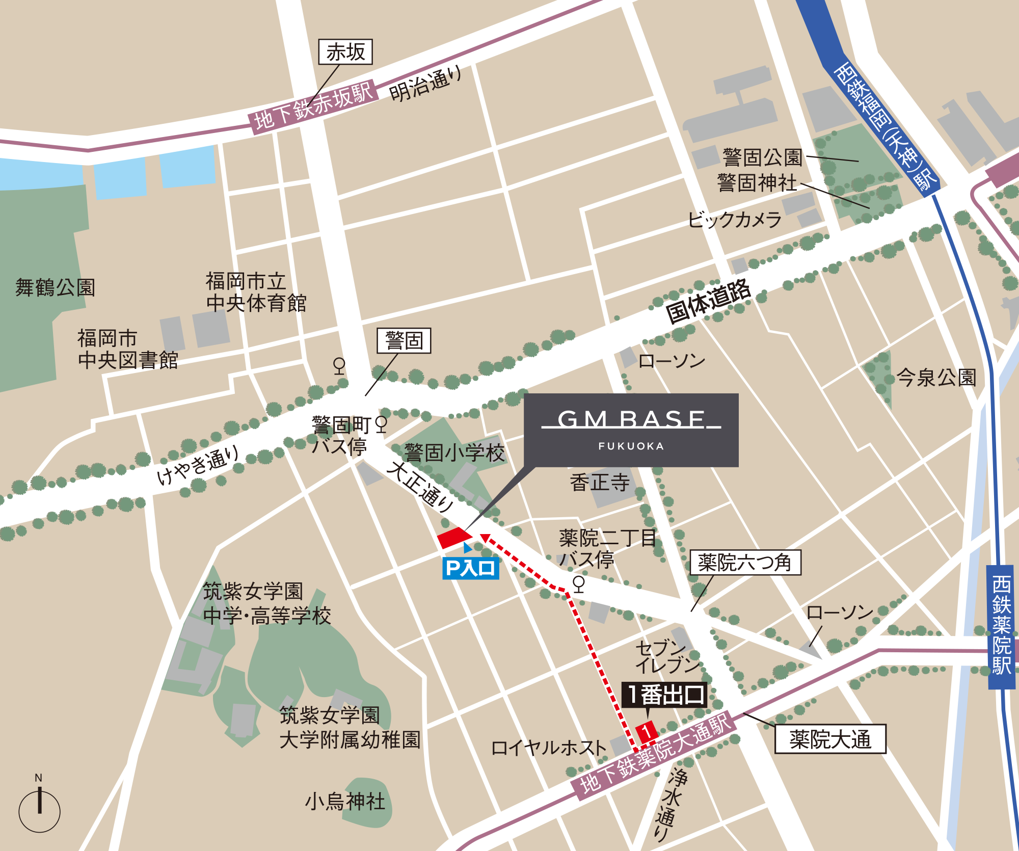 GM BASE FUKUOKA案内マップ