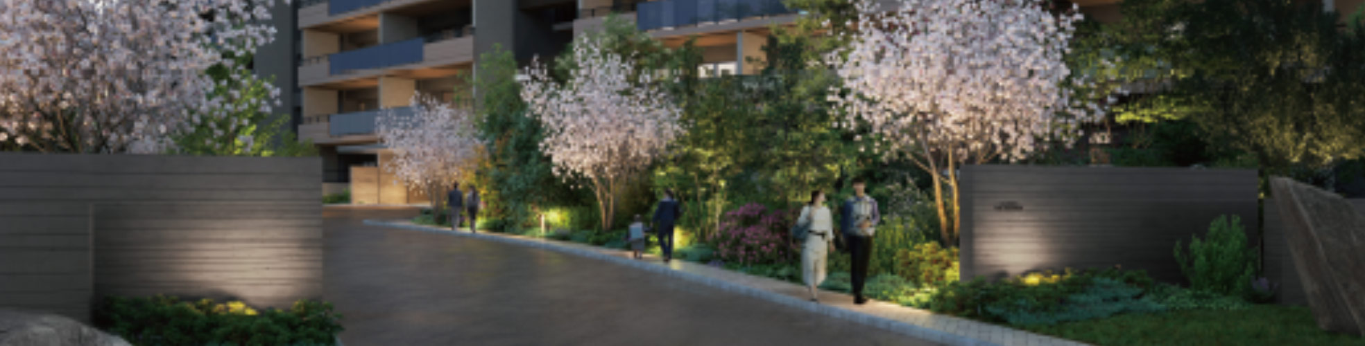 Villa-Ⅰ棟(分譲済)外観及び、メインゲート完成予想CG 画像